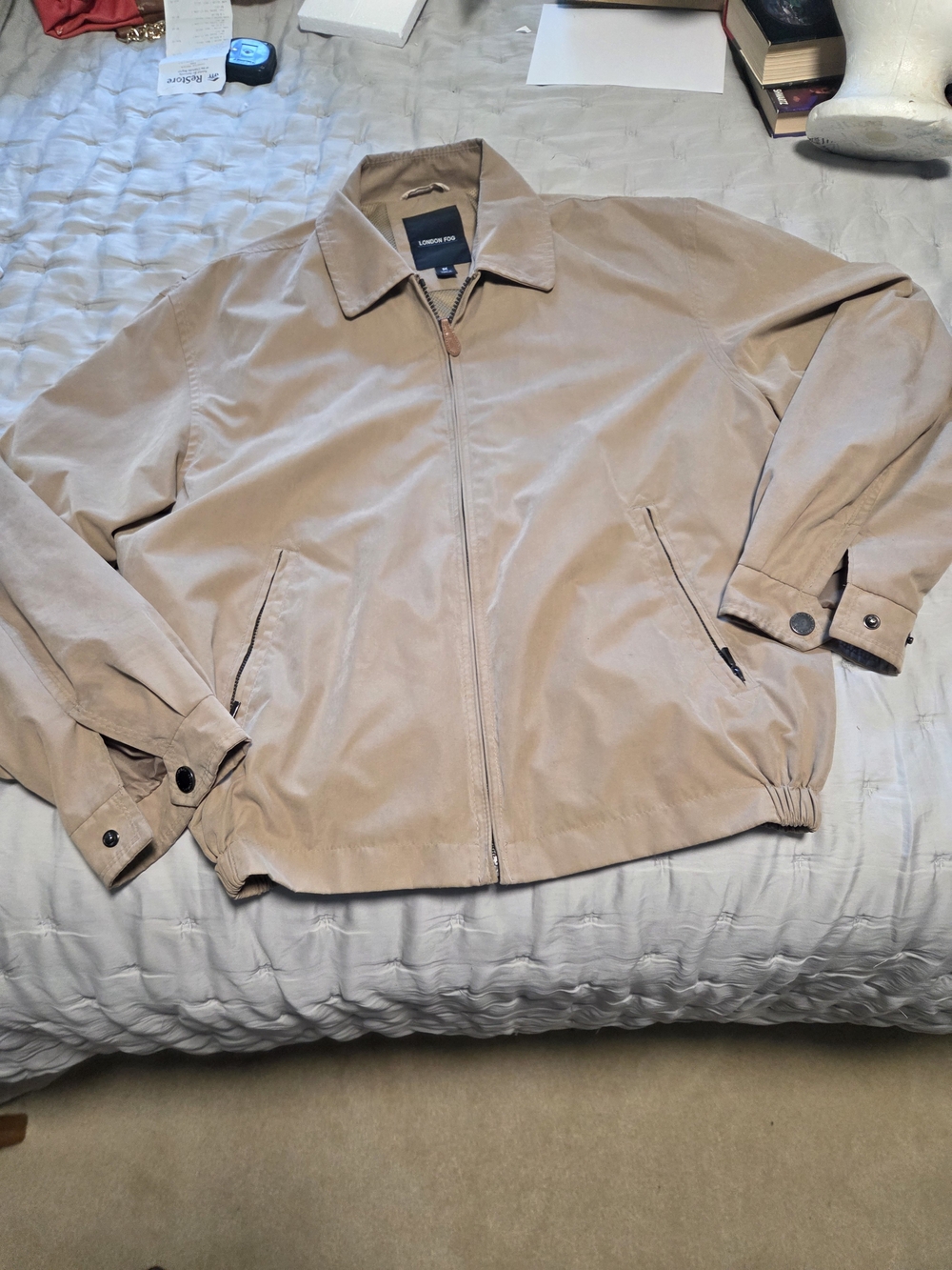 London Fog Men's Tan Harrington Jacket